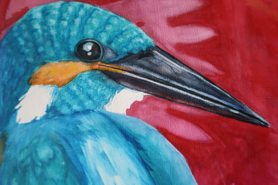 Water color painting on panel