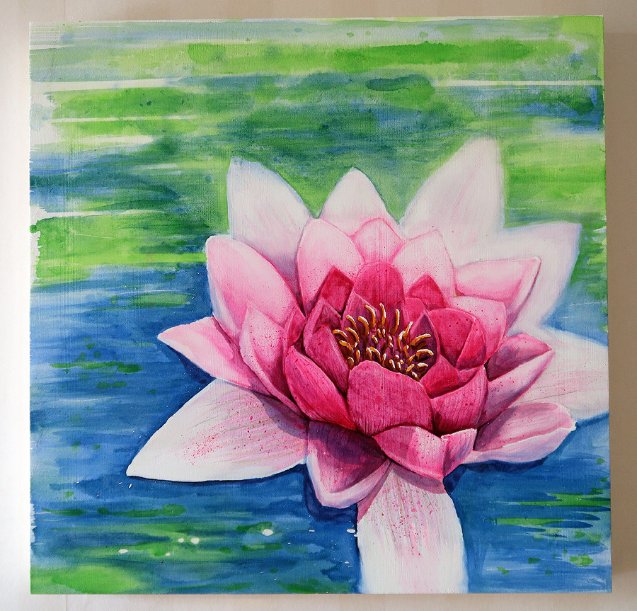 Water color painting on panel (v1)