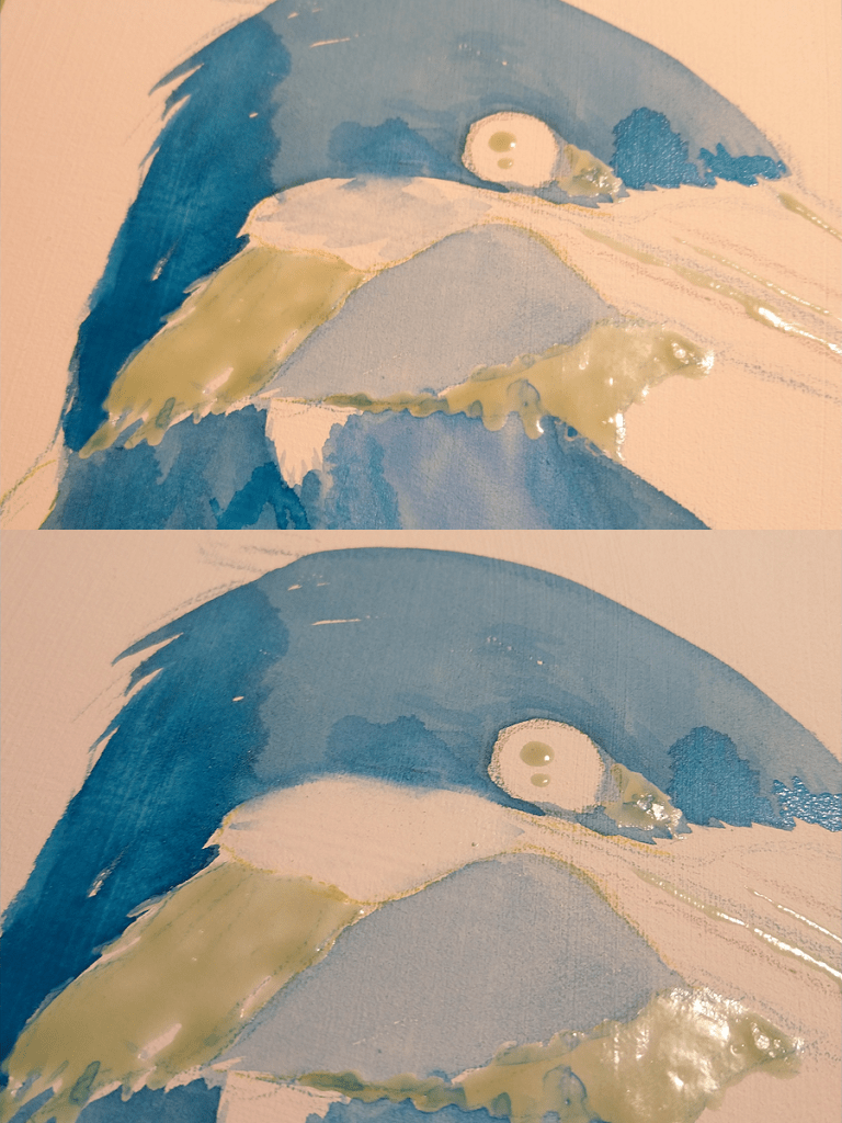 Water color painting on panel