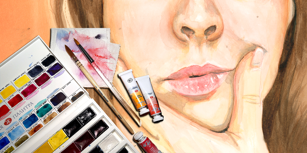 Watercolor painting – Self-portrait&nbsp;2020